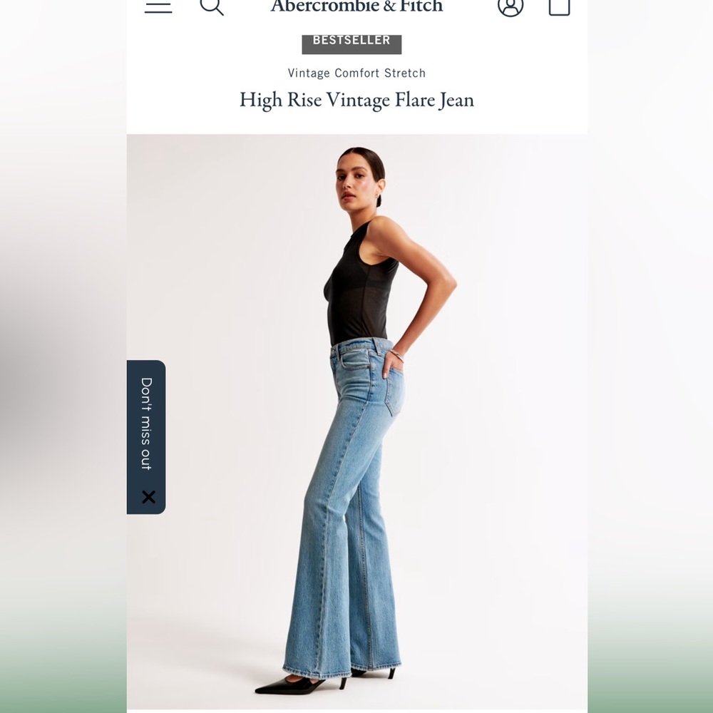Abercrombie and Fitch the vintage high-rise flare